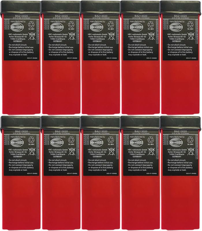 10Pack 2100mAh 6V HBC BA213020 Ni-Mh Rechargeable Remote Control Battery Replacement for BA213020 BA214061 FUB10AA HBC Crane Remote