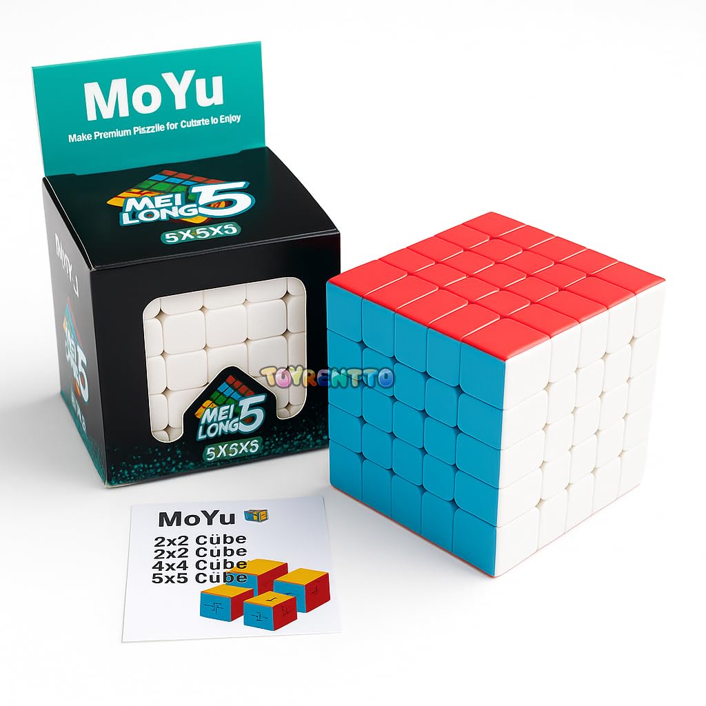 TOYRENTTO Moyu Meilong 5x5 Speed Cube Smooth Turning Stickerless Puzzle Toy for Beginners and Professionals High Performance 5x5 Cube for Kids and Adults-image-23