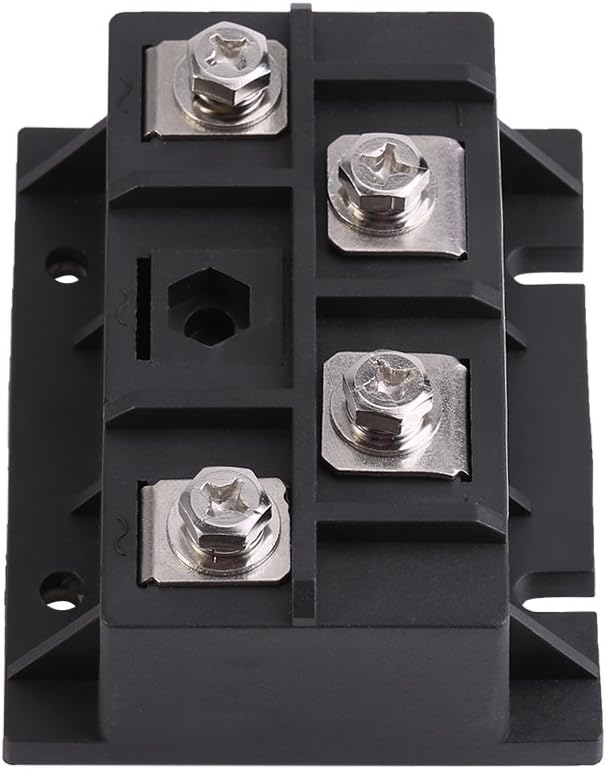 Hilitand 1pc Bridge Rectifier, 200A 1600V High Power Single Phase Diode Rectifier Bridge Module 4 Terminals 95 x 75 x 40mm