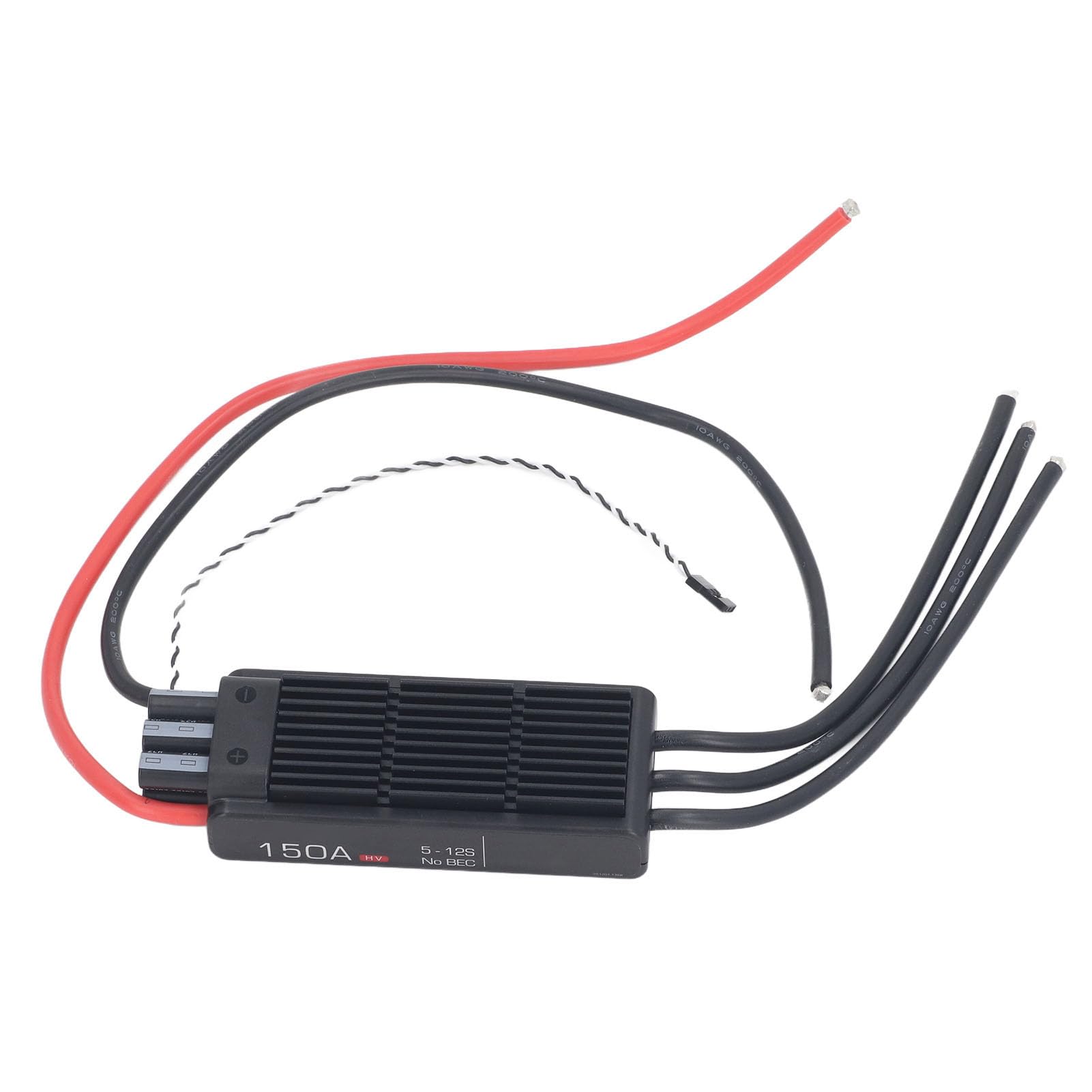 Drfeify 150 A Bürstenloser ESC, Aluminiumlegierung, RC-Drohne, Bürstenloser ESC 5 Bis 12 S, 170 A Spitzengeschwindigkeit, Schnelle Gasannahme, Mehrfachschutz für RC-Flugzeug-Hubschrauber,