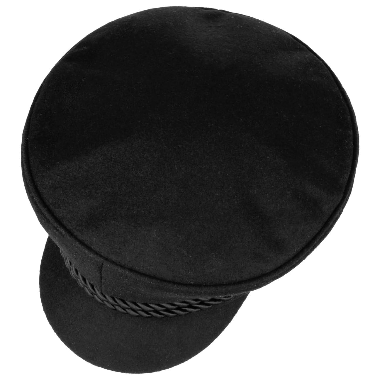 HAMMABURG Gorra Elbsegler Tradicional Capitán Marinero de Paño con Visera Cordeles y Botones Negros Hombre