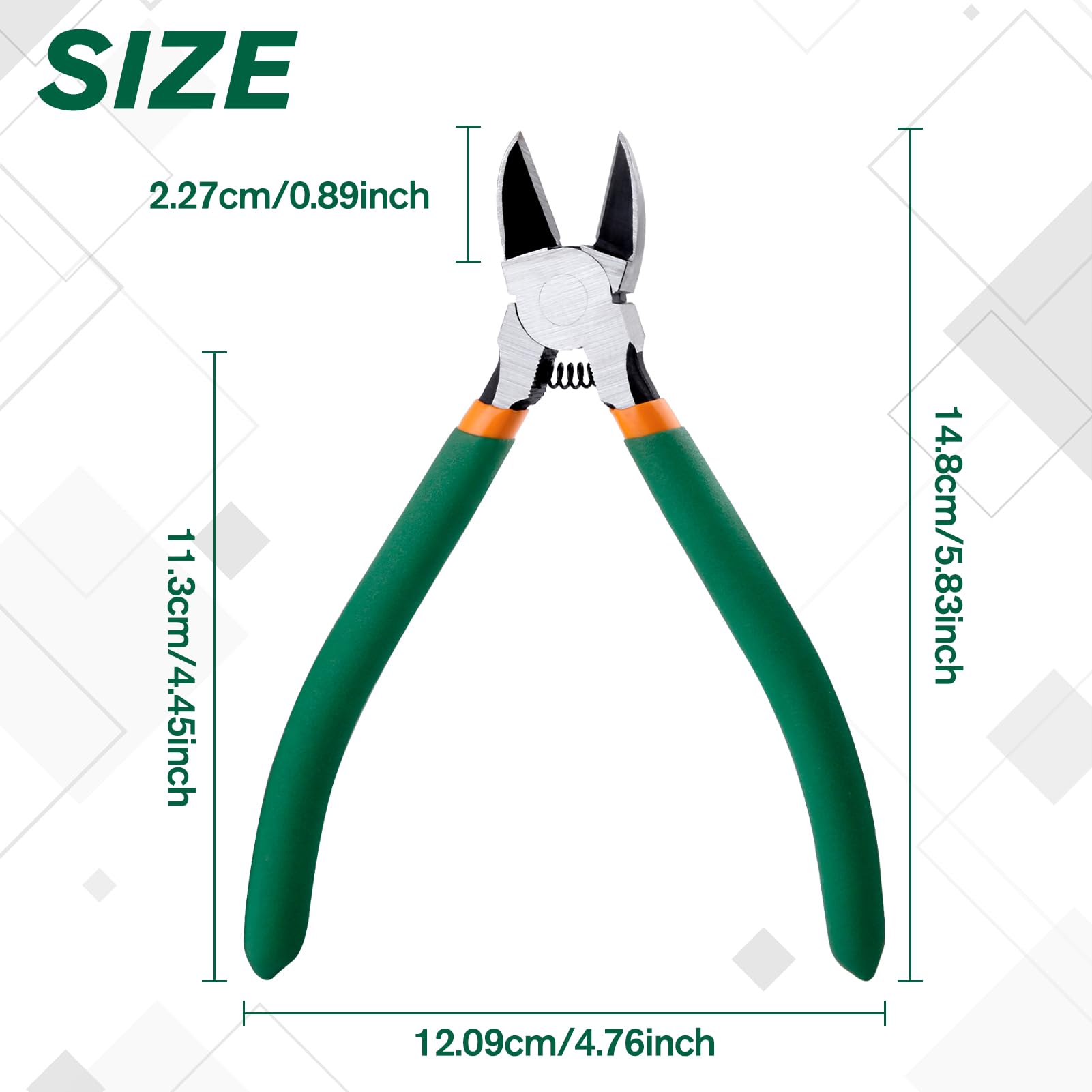 SPEEDWOX 5 Pack 6" Wire Cutters Set Wire Flush Cutters Side Cutter Flush Cut Pliers for Jewelry Making Diagonal Cutting Pliers Wire Cutting Tool Wire Clippers Metal Cutting Tool for Crafting Zip Tie - Image 2