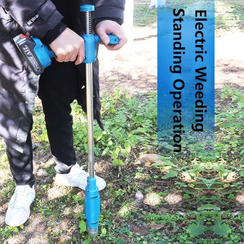 Desbrozadora de jardinería con 3 garras de cabeza de acero para malas hierbas en césped 5