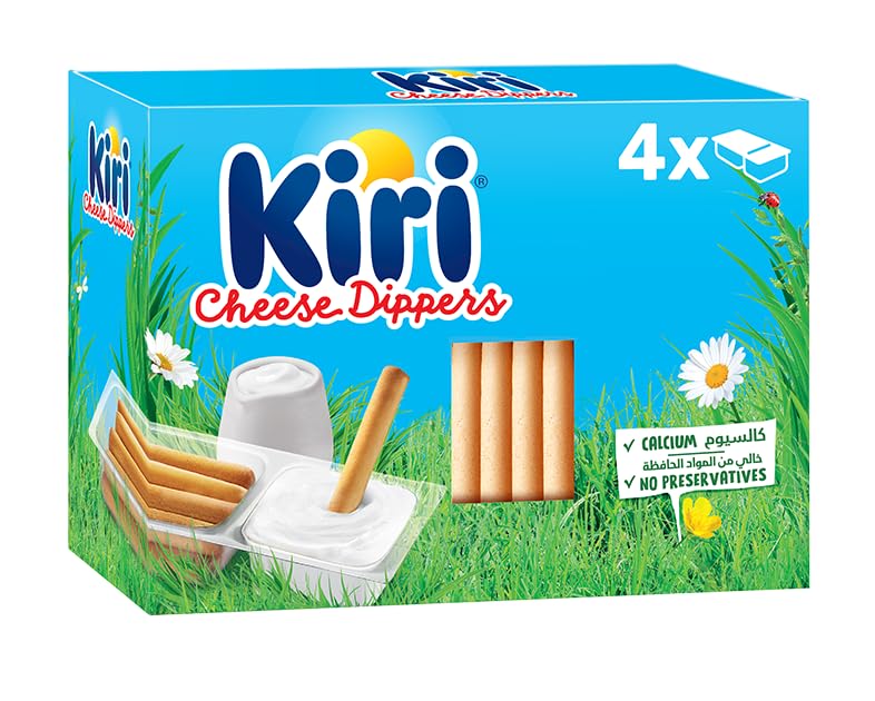 Kiri Dip & Crunch, Cream Cheese And Breadstick Snack, 140g (4 Pieces)