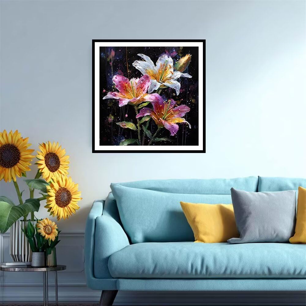 Diamond Painting Adultos, Pintura Diamante Lirio Kit Completo -L2