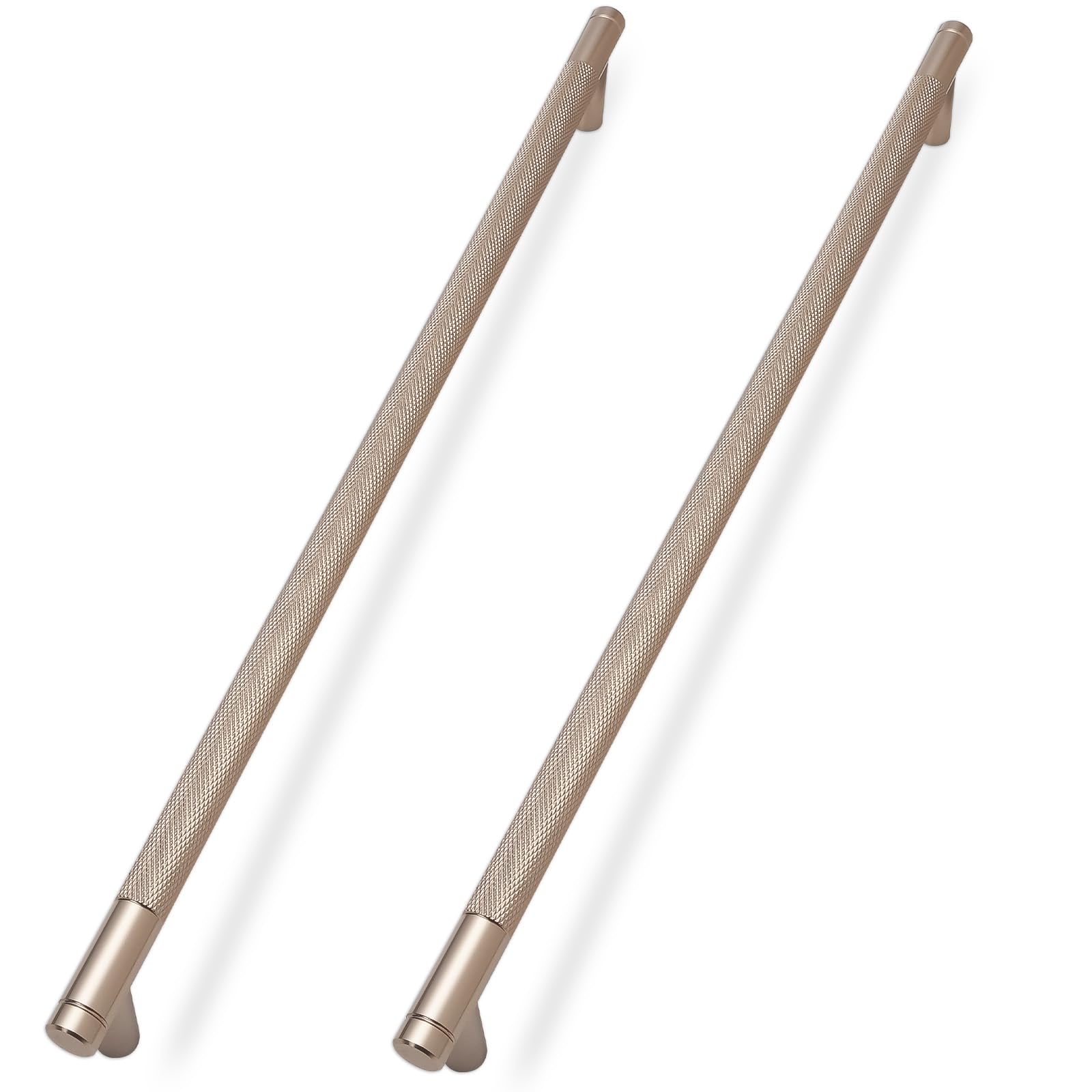 Photo 1 of KOMOTIA 10 Pack Champagne Bronze Cabinet Pulls knurled 12-5/8 Inch Hole Centers Kitchen Cabinet Handles Drawer Pulls Cabinet Hardware