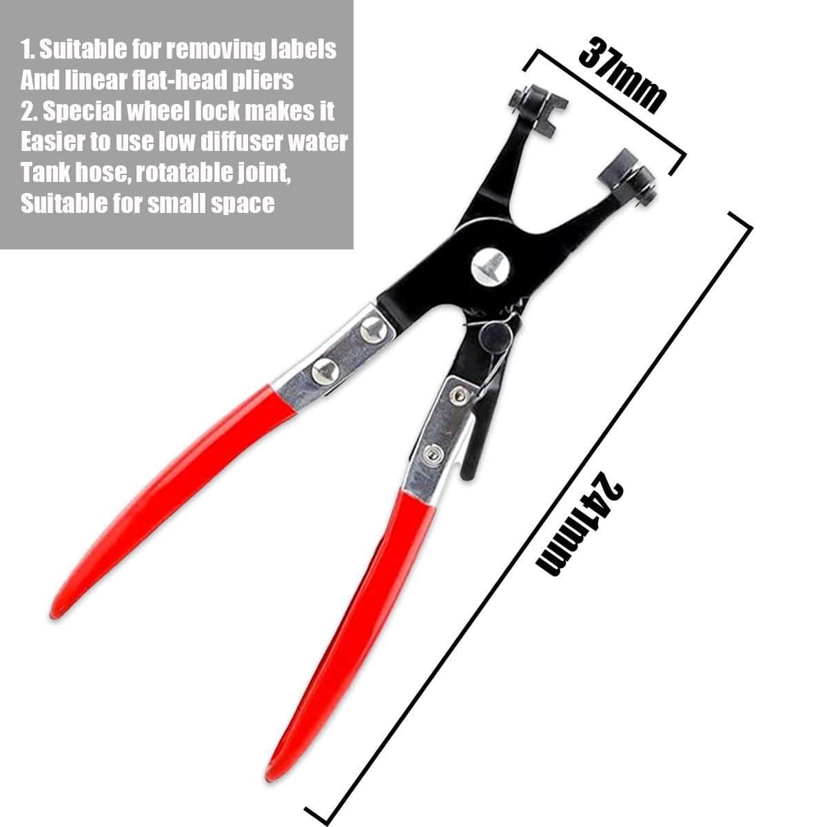 Set 9 Pezzi Pinze Per Fascette - Kit Attrezzi Per Auto Con Estrattore Tubi E Pinze Angolate - Foto 2