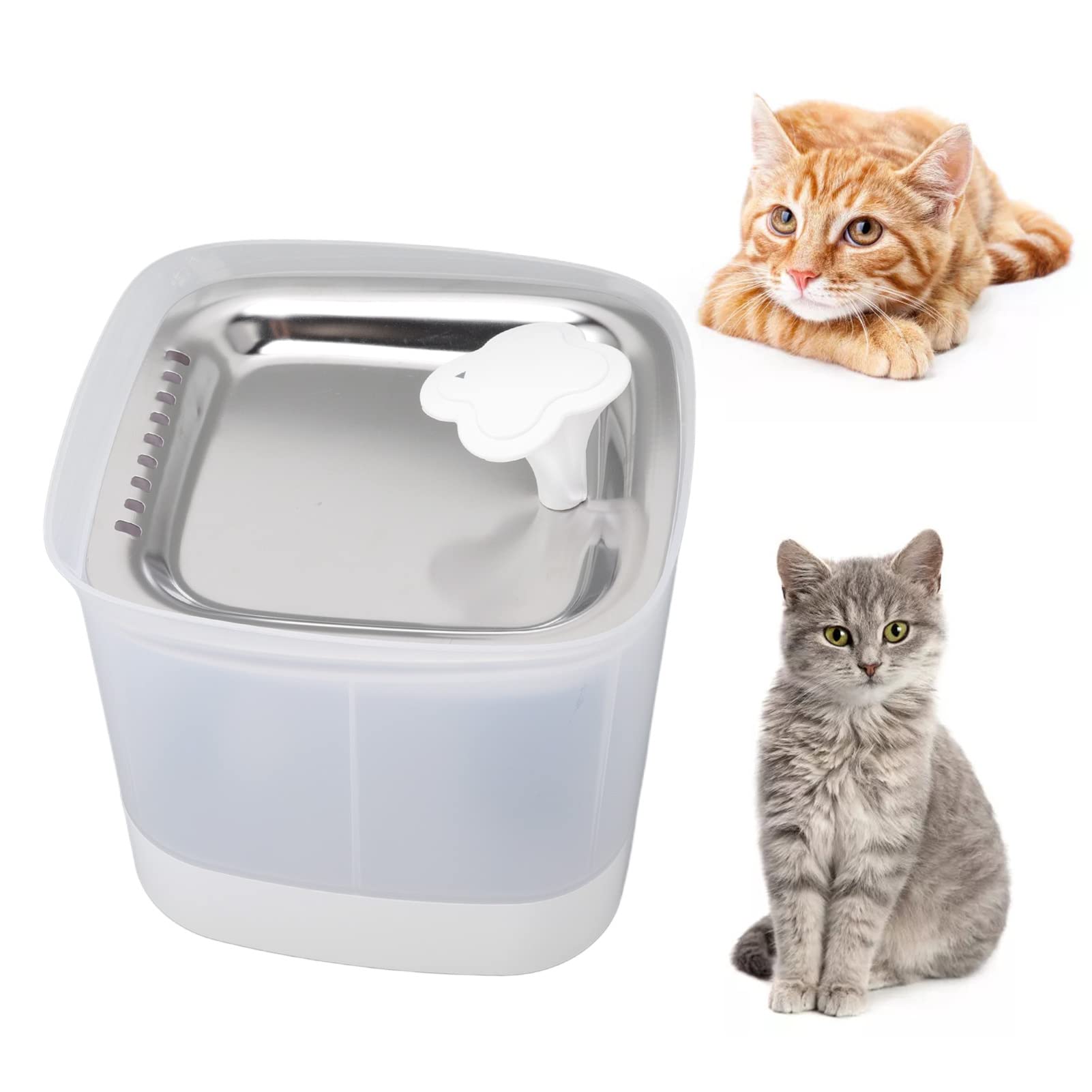 Fuente Para Mascotas De 2,5 L, 2 Modos De Doble Filtración, Dispensador De Agua Automático Para Gatos, Fuente De Agua Automática Para Gatos, Dispensador De Agua Para Perros Con Filtros De Repuesto Par