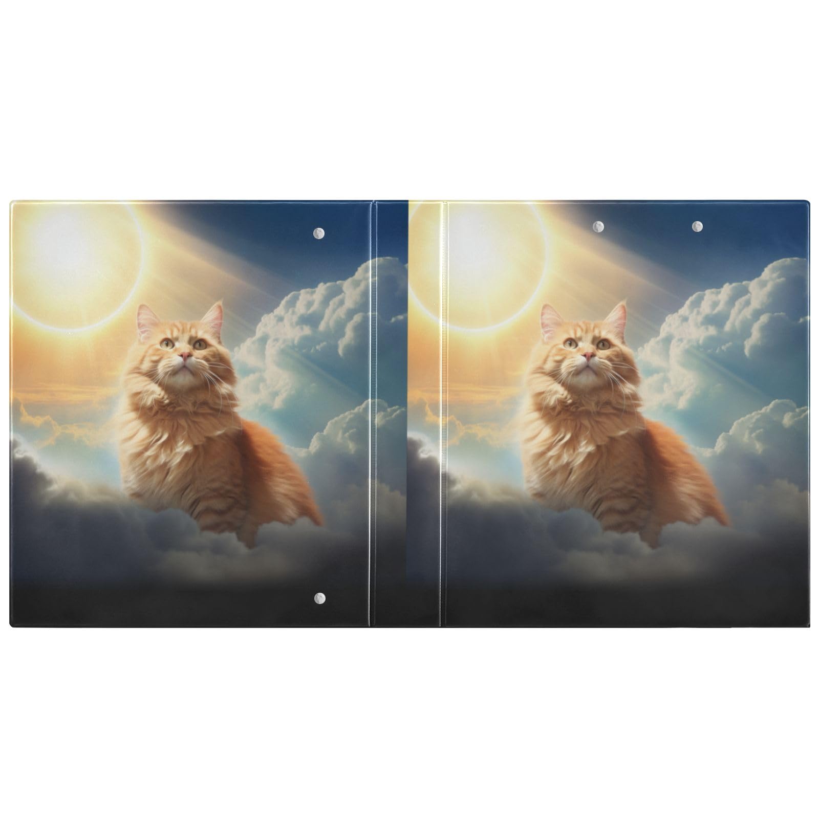 Heaven Kitty, raccoglitore a 3 anelli, 3,8 cm, contiene 200 fogli con 3 tasche interne in PVC trasparente, per scuola e ufficio