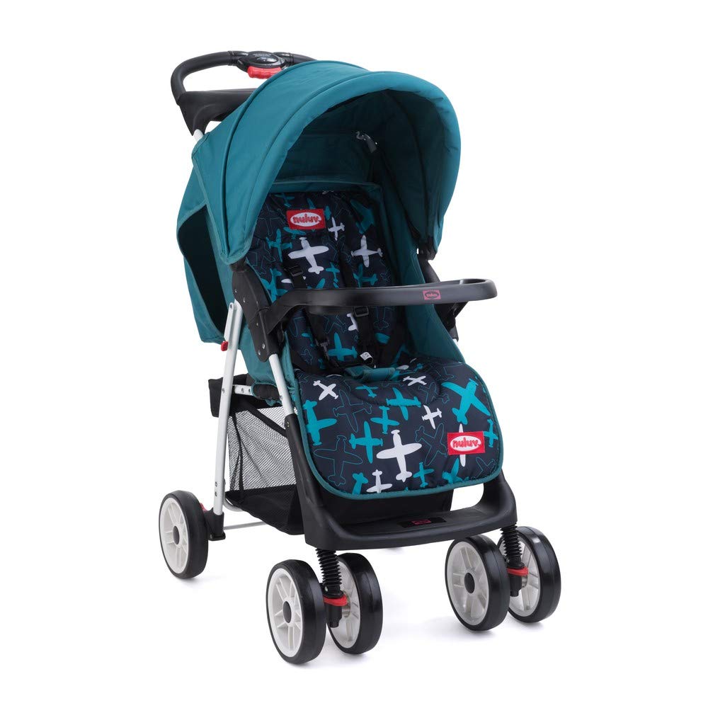 Nuluv One Hand Fold Stroller for 0-36 Months Old Baby, Pine Green