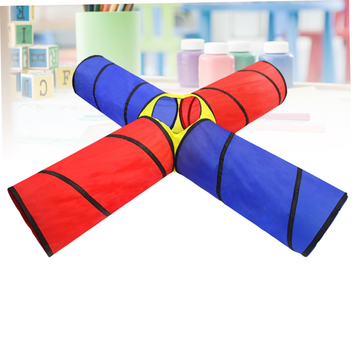 Túnel de Juego para Niños Cuatro Túneles de Tela Plegable