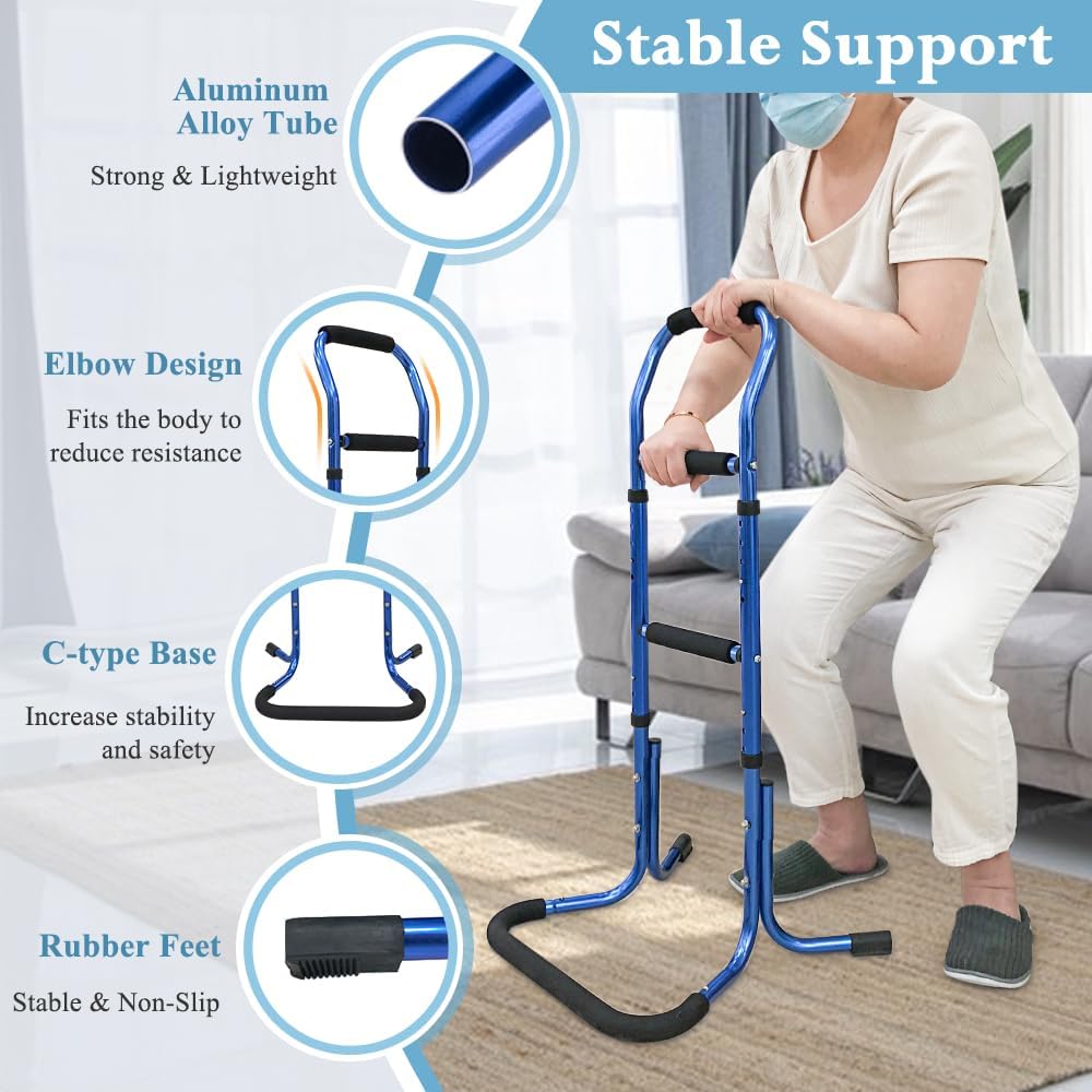 Soporte de asistencia para ancianos, dispositivos de elevación de sillas para personas mayores, soportes de pie, rieles de cama, elevador de asiento para adultos, ayuda para caminar, ayuda portátil