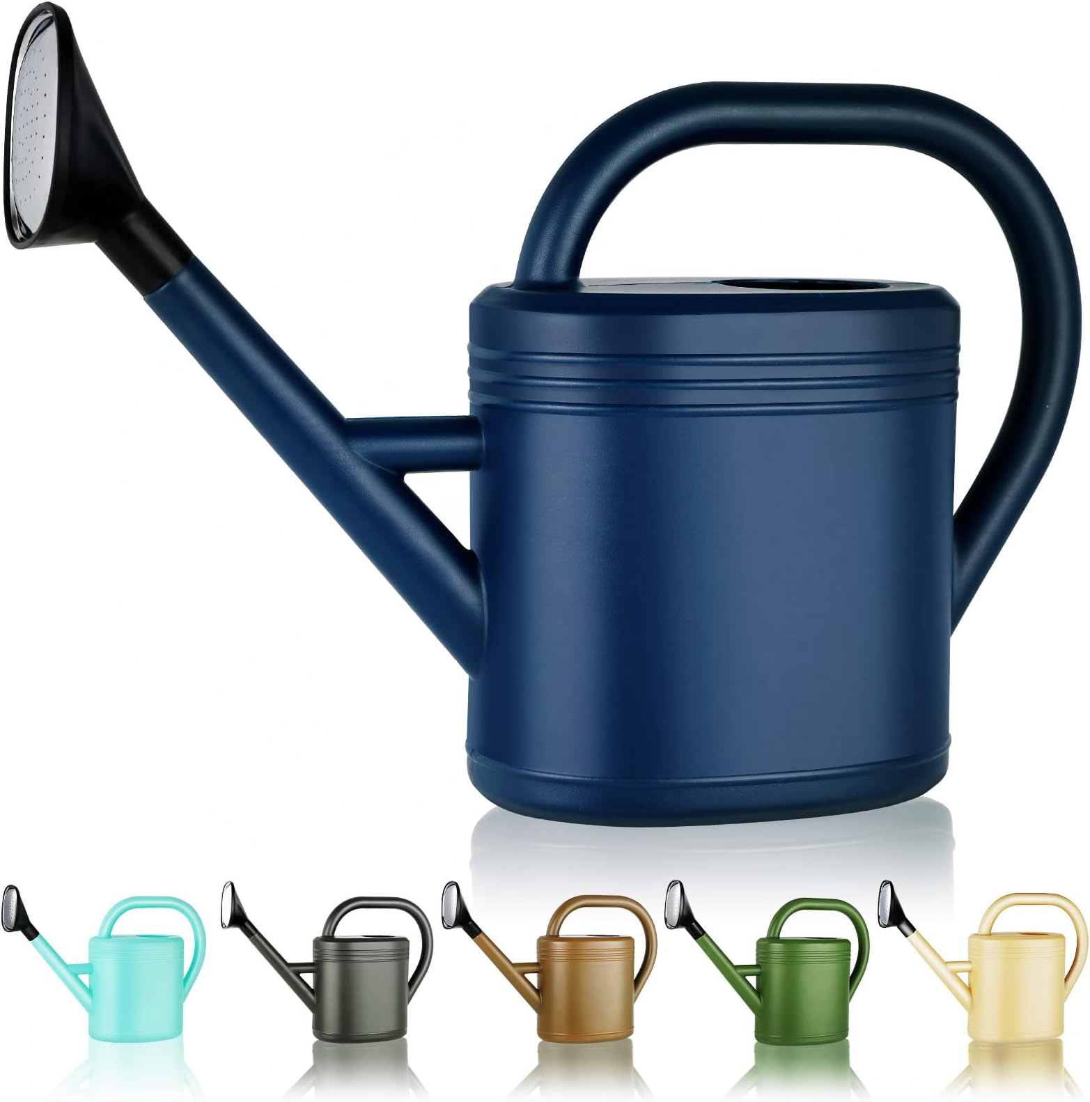 Watering Can for Indoor Plants, Garden Watering Cans for Outdoor Plant House Flower, Modern, Large Long Spout with Sprinkler Head 1 Gallon