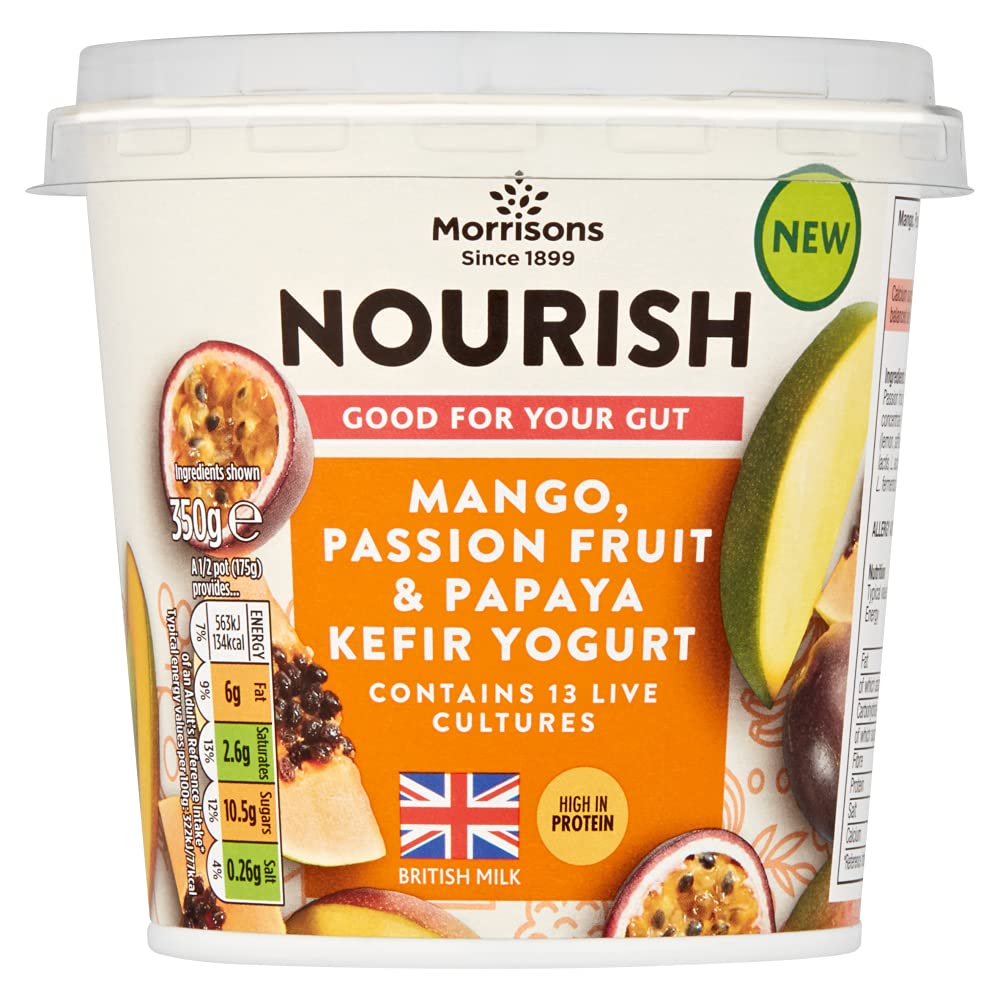 Morrisons Nourish Mango, Passion Fruit & Papaya Kefir Yogurt 350 g