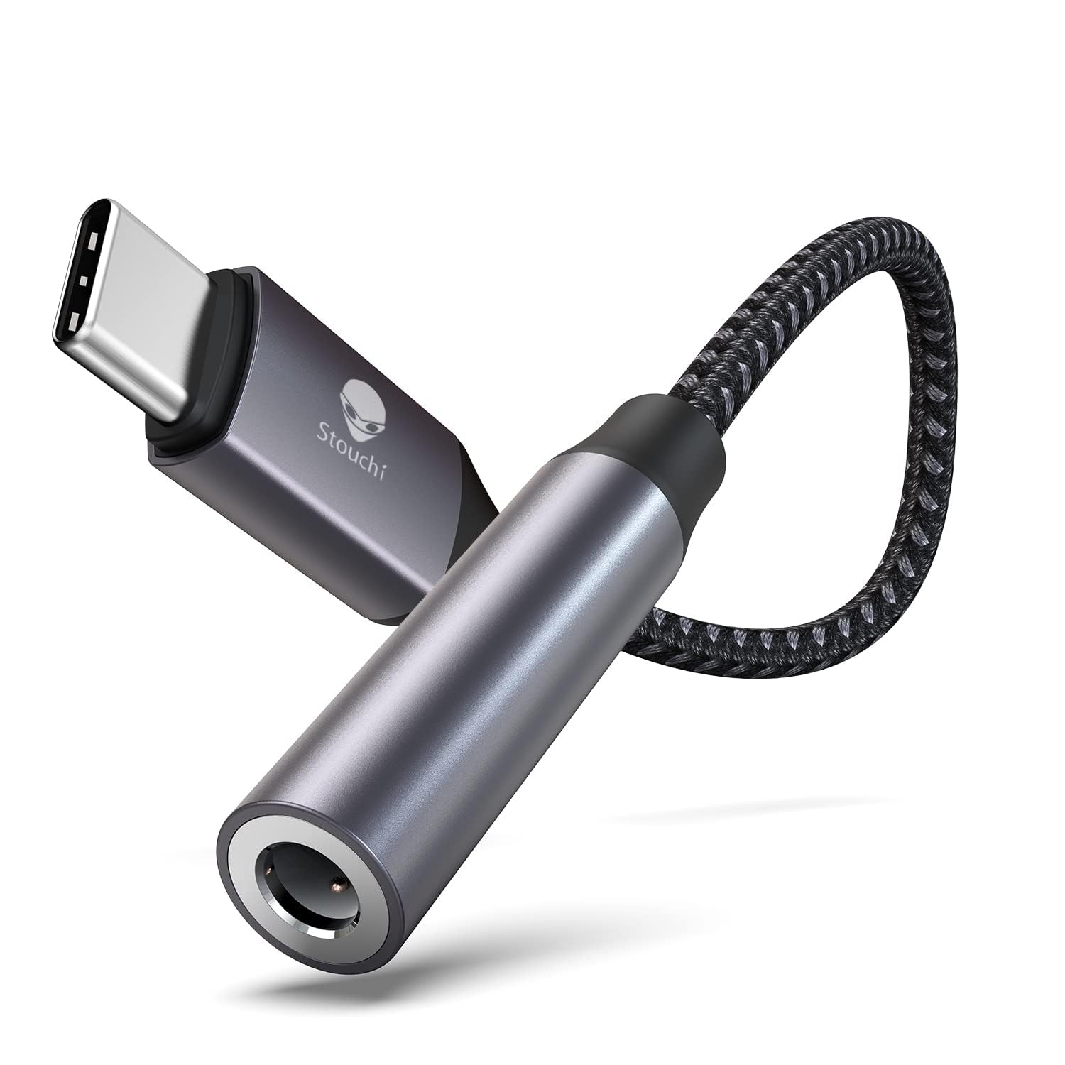 Stouchi Adapter USB C auf Klinke, Typ C auf 3.5mm Kopfhörer Adapter mit Hi Res DAC Chip, Kompatibel mit i-Phone 16/17 Air/Pro/Max, Samsung Galaxy S24 S23 S22 Note 20 S20, Pixel, Pad Mini, Huawei