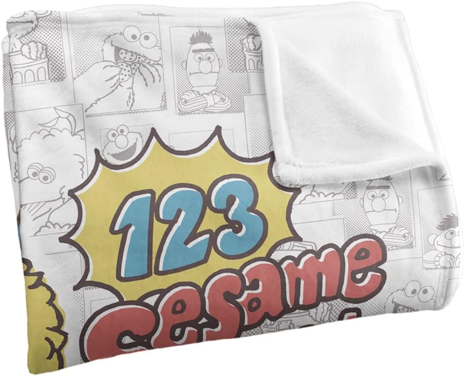 Trevco Sesame Street 123 Sesame Street Silky Touch Super Soft Throw Blanket 36" x 58"