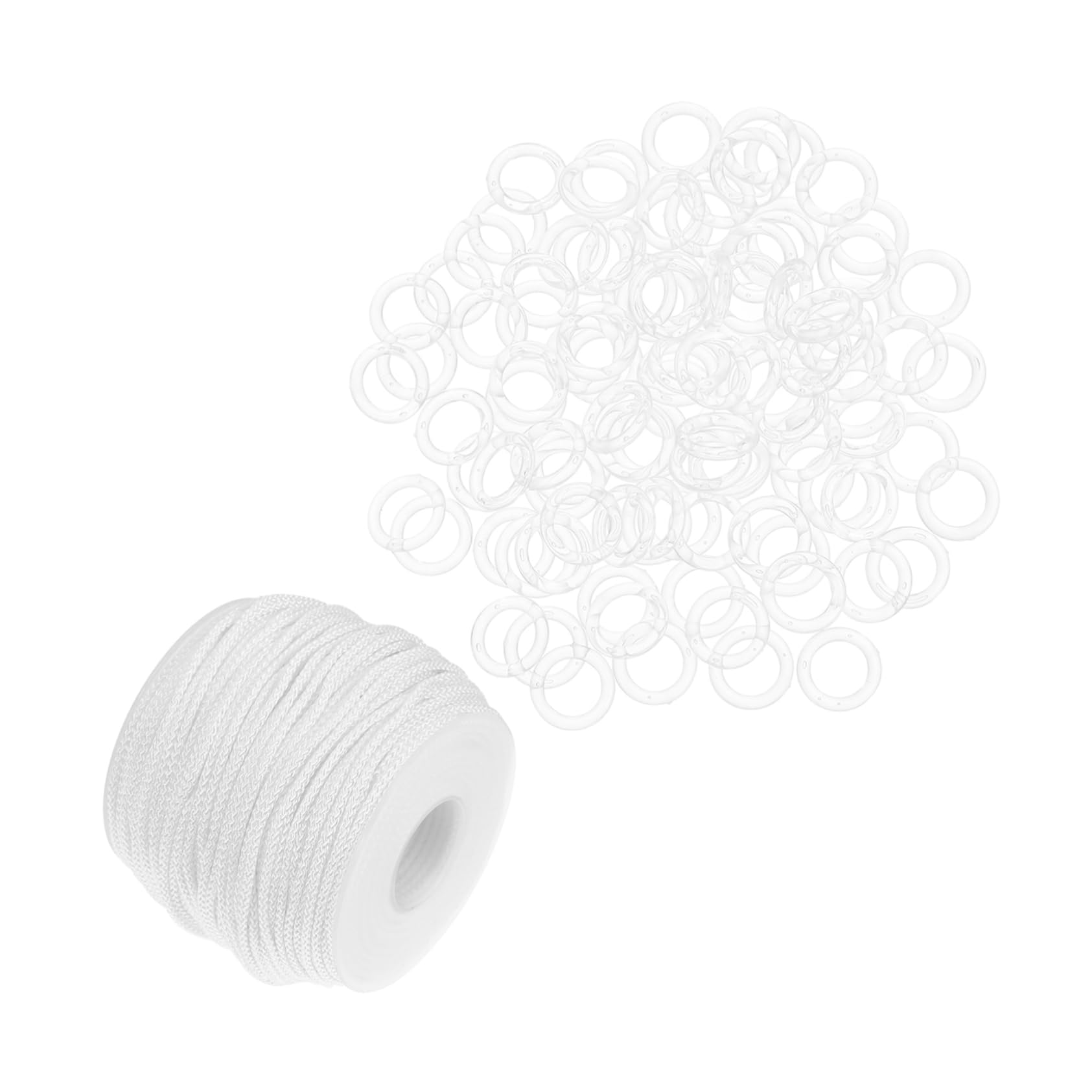 Holibanna 1set Heavy Duty Curtain Pull String with Roman Rod Curtain Hanging Rope for Drapery Hooks and Window Treatment