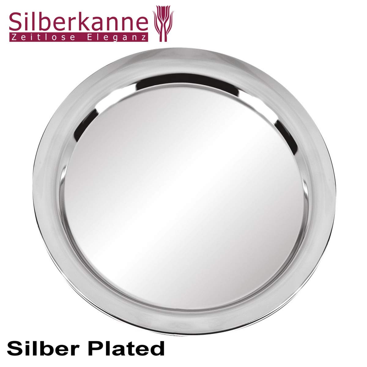 Platzteller "Hamburg" glatt (D 31 cm) | Premium Silber Plated versilbert | Für Festtafel & Deko
