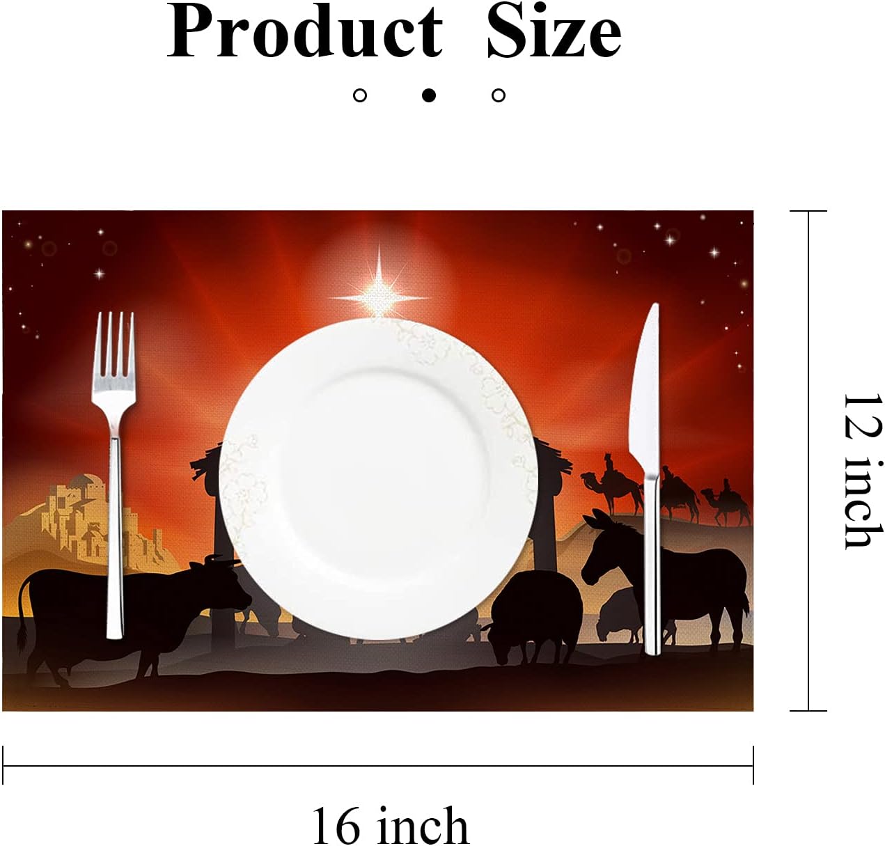 Exсluѕіvе Dіѕсоunt 60% Prісе Batmerry Christmas Farm Placemats, Christian Christmas Woven Burlap Modern Placemats for Dining Table Kitchen Table Round Table Farmhouse Wedding Outdoor Indoor Set of 4 Blасk Frіdау - 70% оƒƒ Batmerry Christmas Farm Placemats, Christian Christmas Woven Burlap Modern Placemats for Dining Table Kitchen Table Round Table Farmhouse Wedding Outdoor Indoor Set of 4