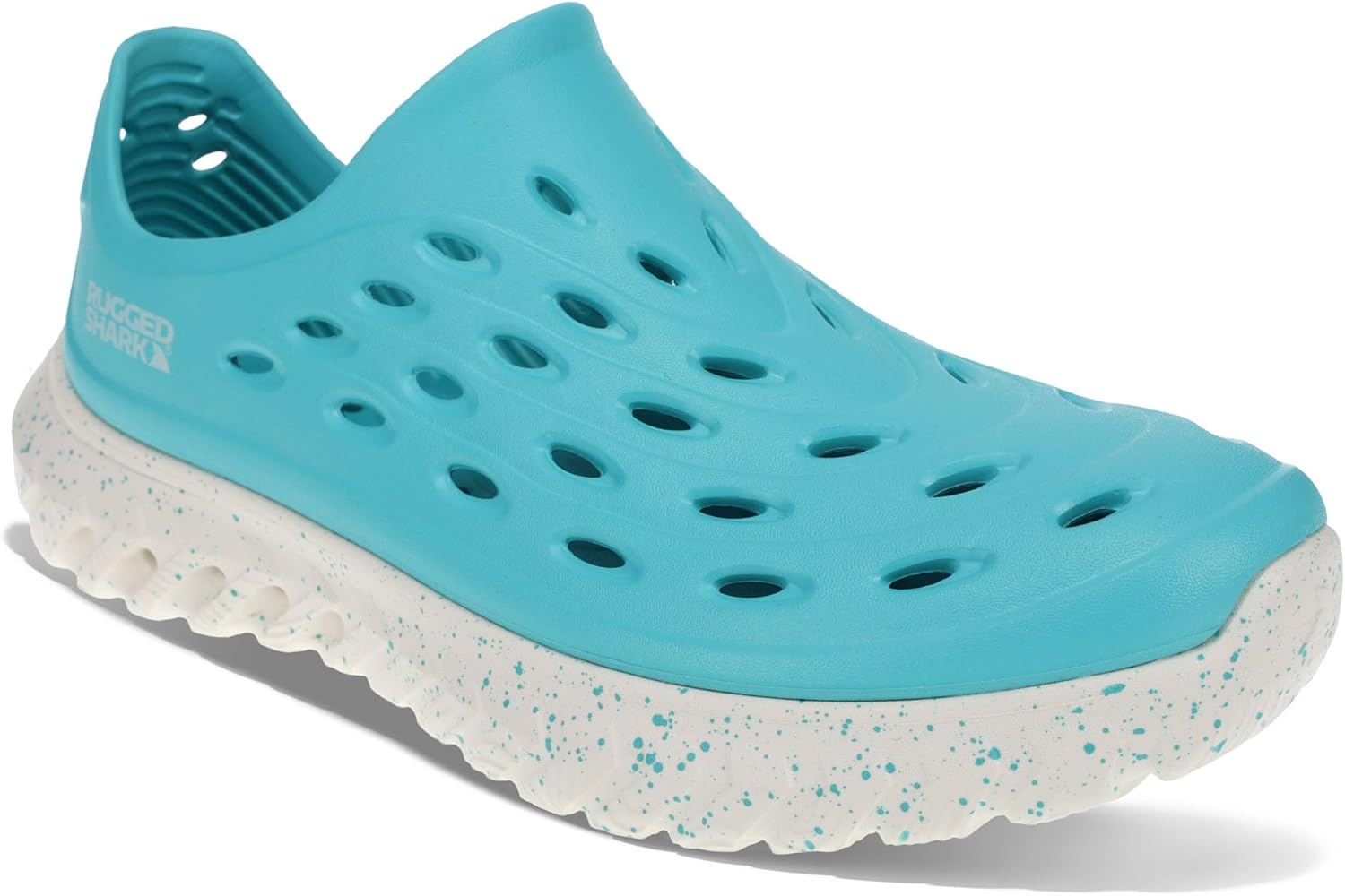 RUGGED SHARK Ladies Rift Slip-On Water Shoes – Quick-Dry EVA, AQUAFLO® Drainage, Ventilated, Lightweight, Textured Footbed, Easy On/Off, Perfect for Beach, Pool, and Outdoor Adventures