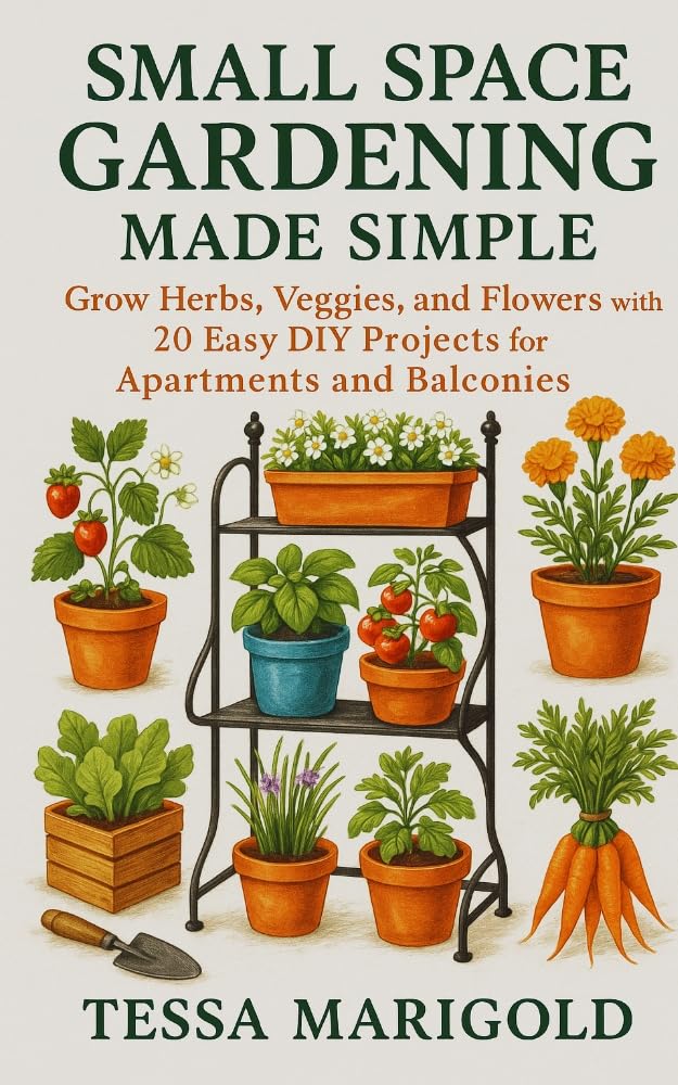 Small Space Gardening Made Simple: Grow Herbs, Veggies, and Flowers with 20 Easy DIY Projects for Apartments and Balconies