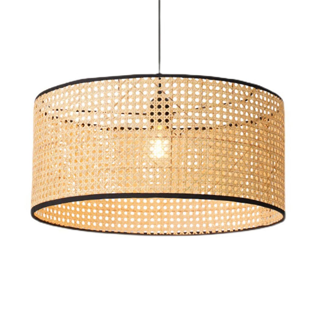 Lampadario A Nido D'uccello, Luci da Soffitto Sospese Intrecciate A Mano Lampadario in Rattan di bambù Bohémien Moderno Paralume in Vimini da Fattoria da 17,7" per Ristoranti