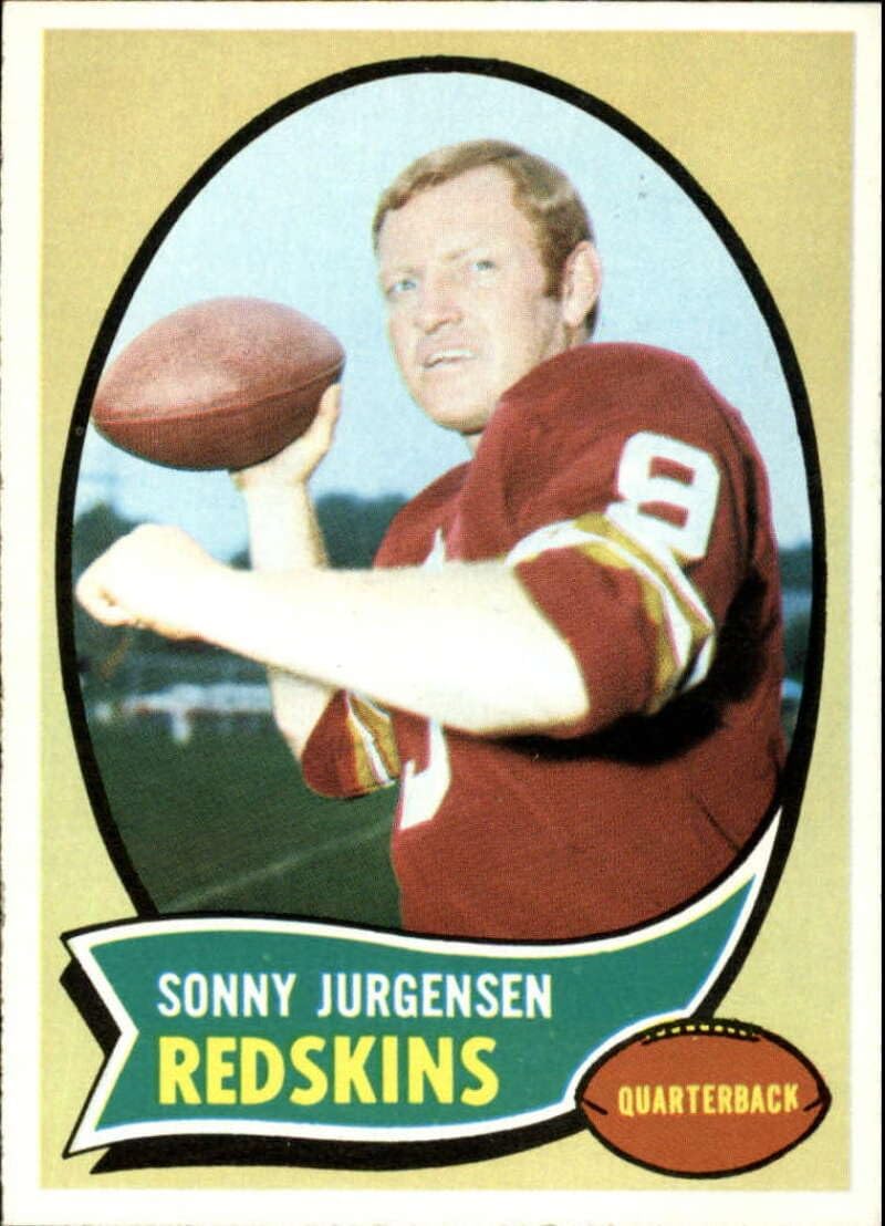1970 Topps High Series 2 Football #200 Sonny Jurgensen Washington Redskins Set Break #1 (Scans Show Actual Card)