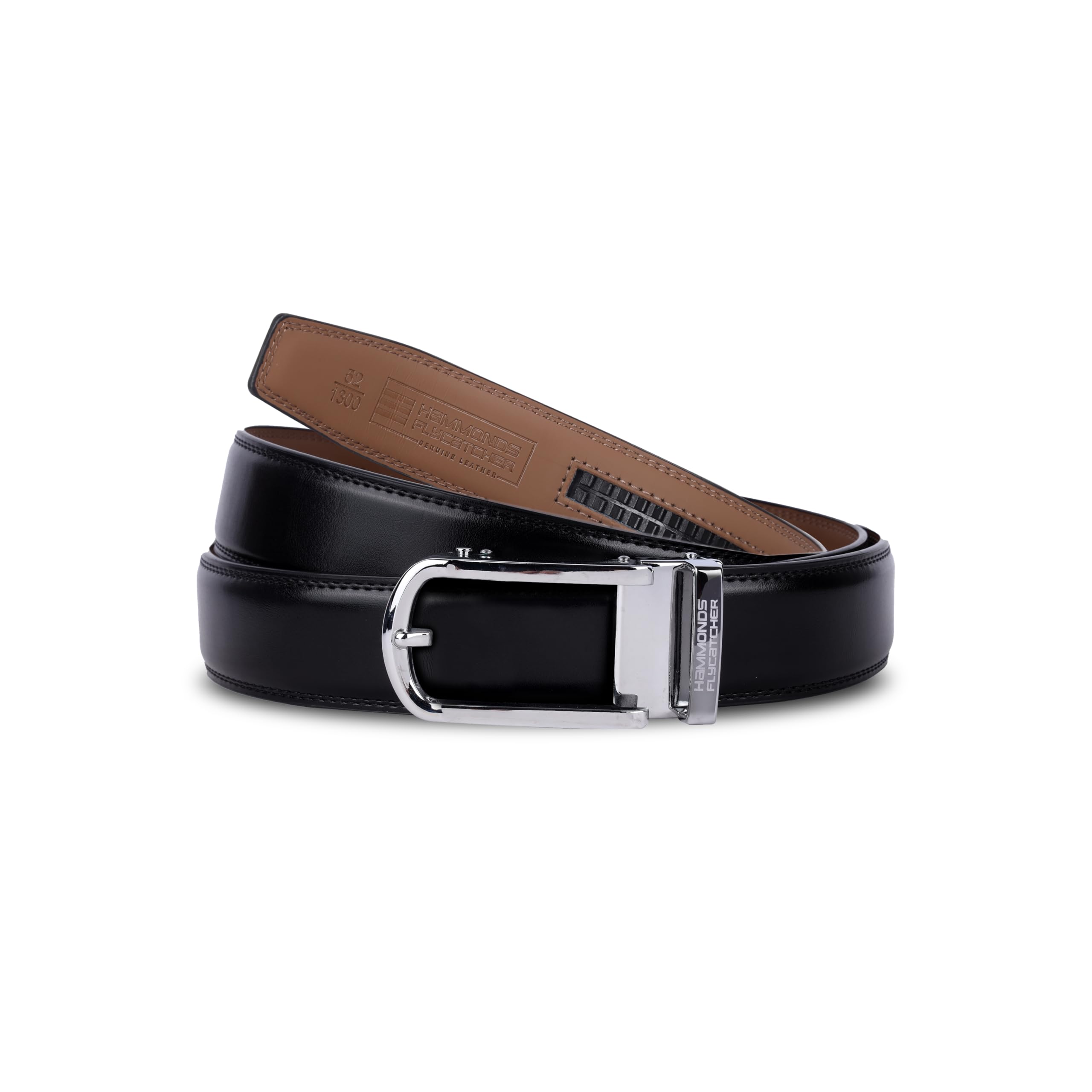 Buy HAMMONDS FLYCATCHER Men's Black Leather Belt - Image 1