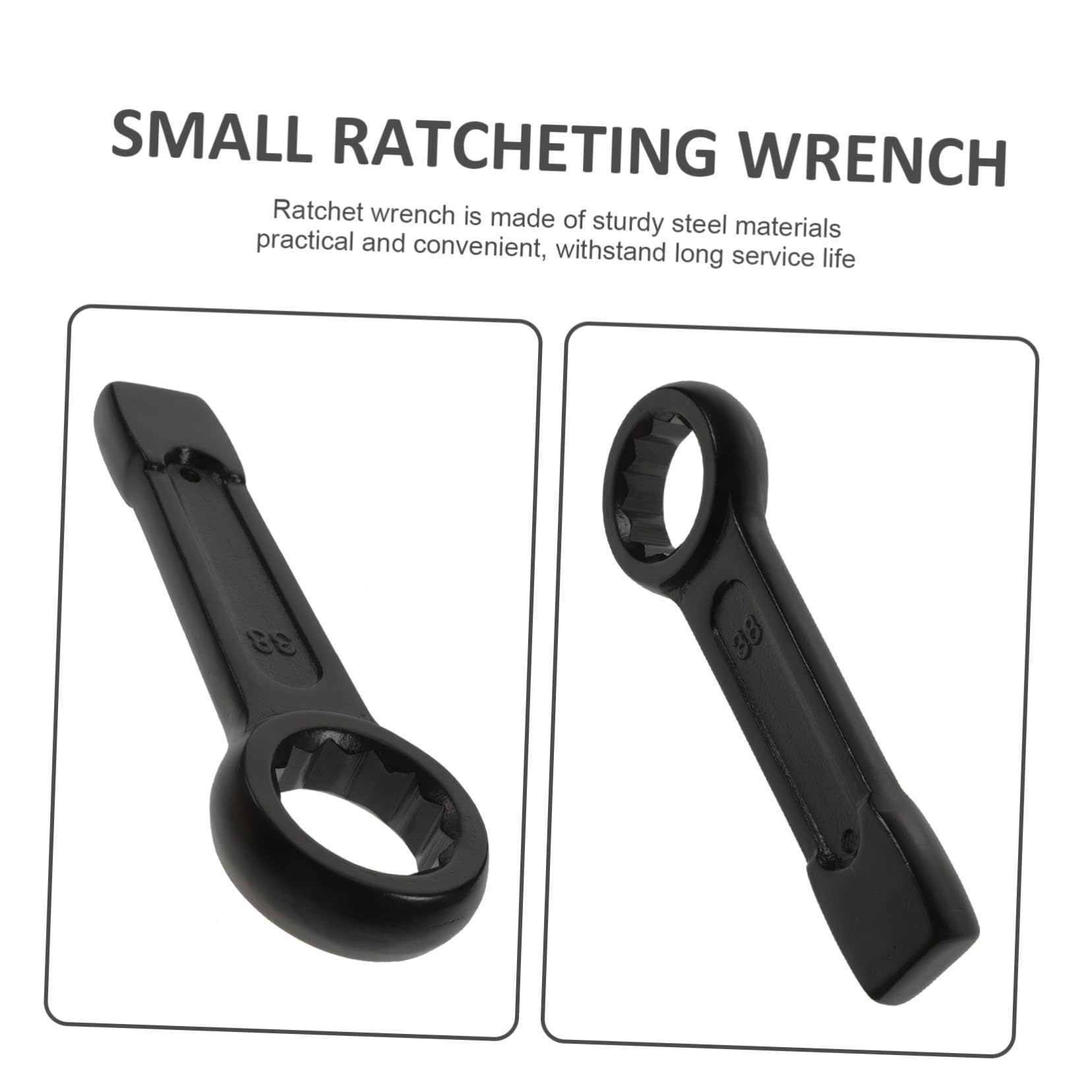 Toddmomy Chiave a Forchetta Offset Robusta in Acciaio Nero da 38mm