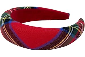 Tartan Plaid Christmas Charm: Red Tartan Headband