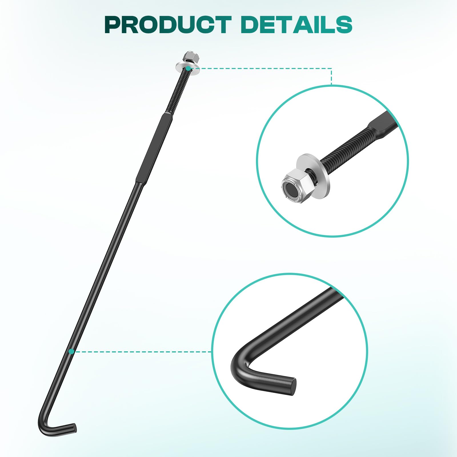 Amazon.com : DRIVE UP EZGO RXV Battery Hold Down Rod J-Bolt with