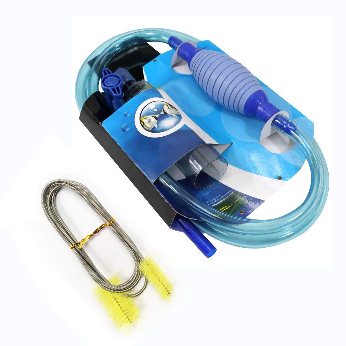 Buy TOWEAR Aquarium Fish Tank Cleaner, 8.2ft Vacuum Siphon Pump Water