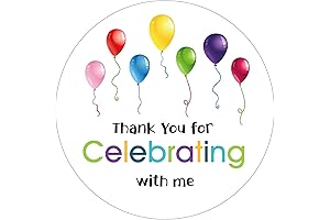 jijAcraft 60PCS Thank You for Celebrating with Me Sticker - 2" Thank...
