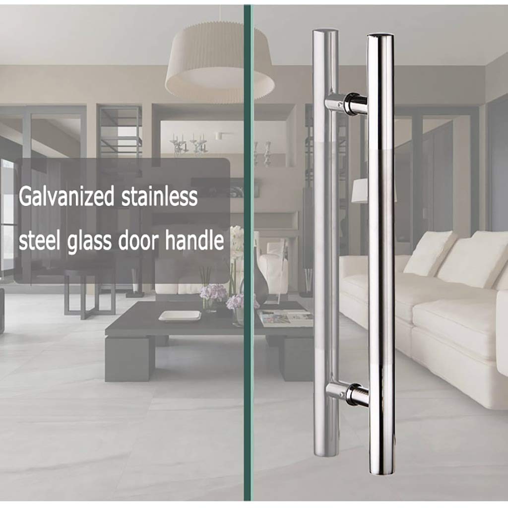 Maniglia per Porta Scorrevole per Porta del Fienile Maniglia per Porta in Vetro, Maniglia per Porta Push-Pull Commerciale in Acciaio Inossidabile Spazzolato/Maniglia per Porta in Legno, 6 Di