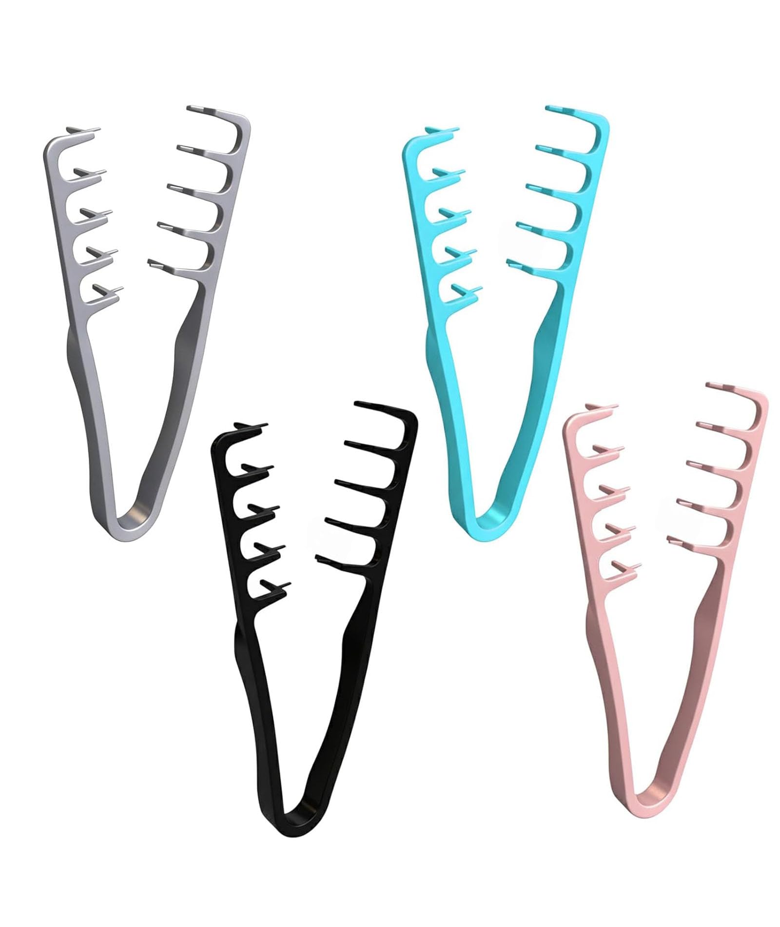 4PCS Hair Comb For Men, Curly Hair Brush, Styling Tool For High Crown Volumizing, Set In Blue Grey Pink Black Colors, Texture Comb For Dynamic Layered Hairstyles-image-36