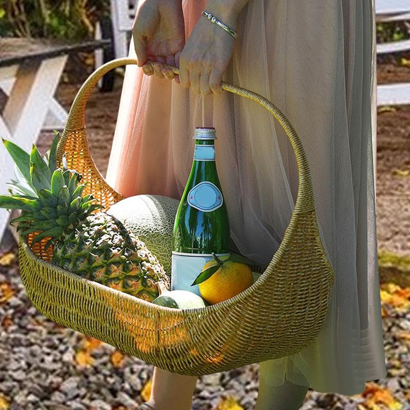 Bothyi Fruit Basket Food Storage Organization Cupboard Kitchen Picking Camping Countertop Chips Snack Container Countertop Organizer