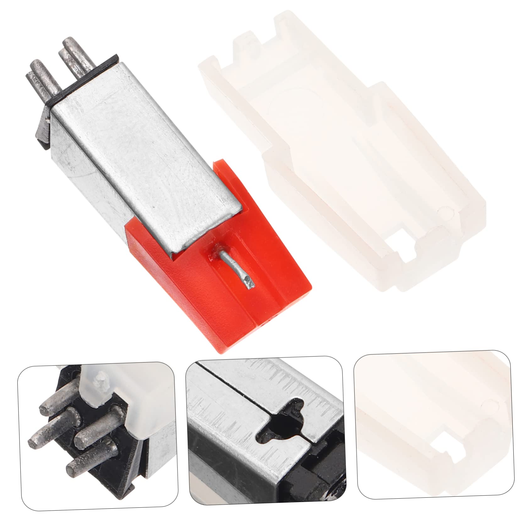 SUPVOX 5 Pz Ago Del Fonografo Stilo Del Giradischi Pickup Grammofono Aghi Dello Stilo Di Ricambio Per Giradischi Stilo Del Grammofono Ago Dello Stilo Metallo Alluminio