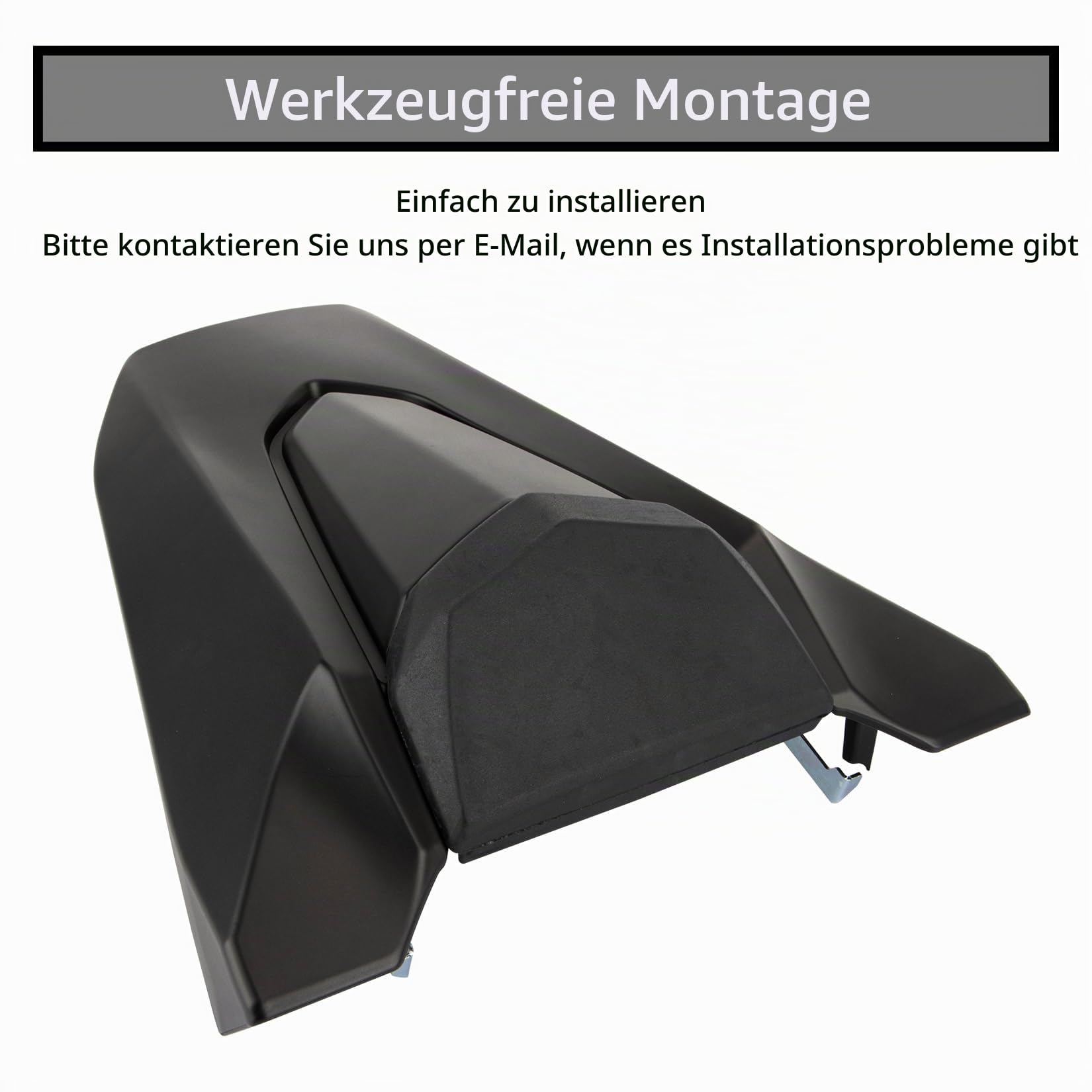psler Rücksitzbezug für CB650R CBR650R 2018 2019 2020 2024 Rücksitzkappe Motorradzubehör (Mattschwarz)