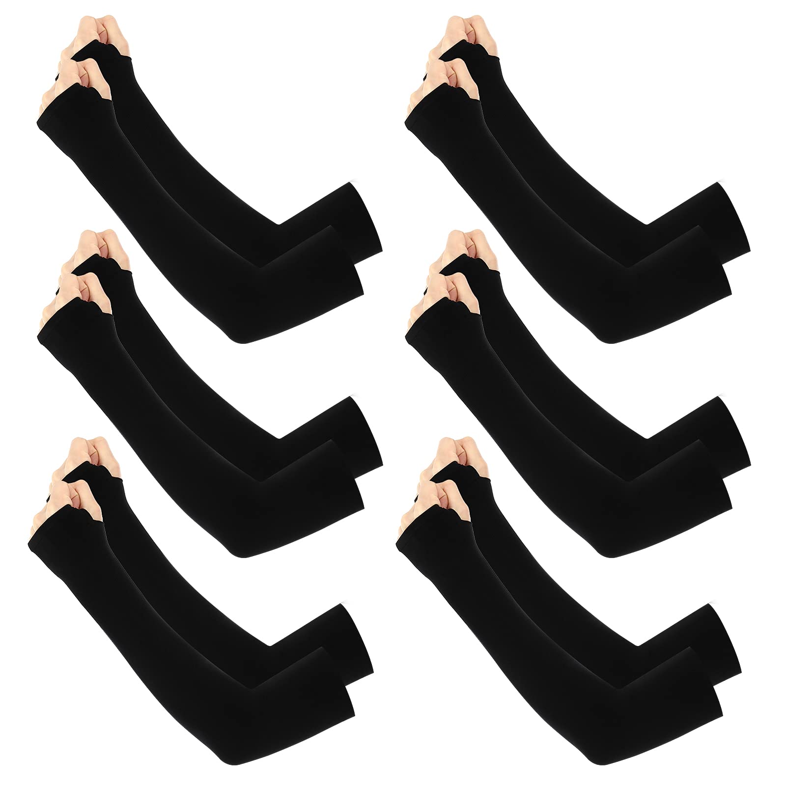 Yolev10/6Pairs Arm Sleeves for Men UV Protection Sleeves Compression Sleeves for Women