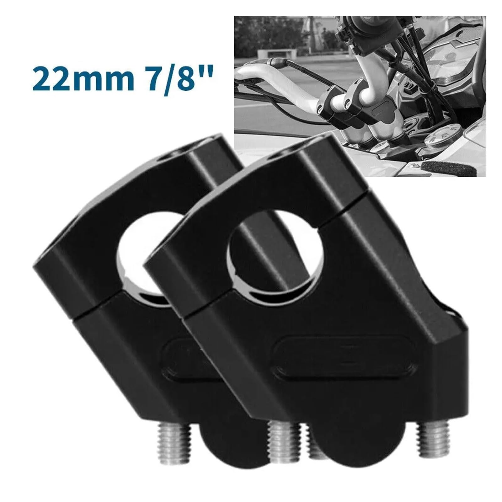 Moto Riser Per Suzuki 22mm 7/8" Riser Manubrio Montaggio Standard Riser Manubrio Estendi Indietro Spostato Offset Rialzo Moto