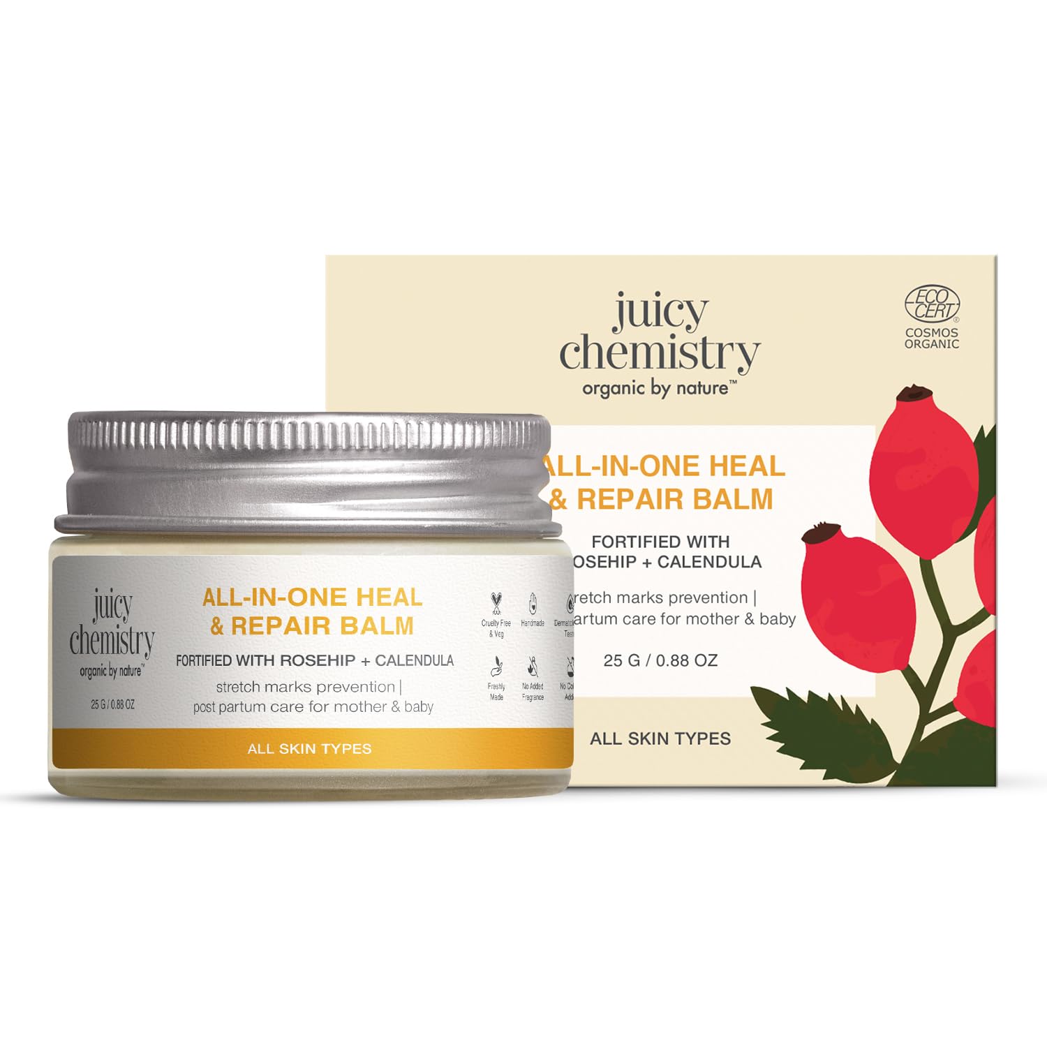 All-in-one Repair Balm, 25 g | For Pregnancy and Postpartum Stretch Mark Prevention and Care | Soothes Baby Diaper Rash | Nipple Care Cream | Safe for Breastfeeding