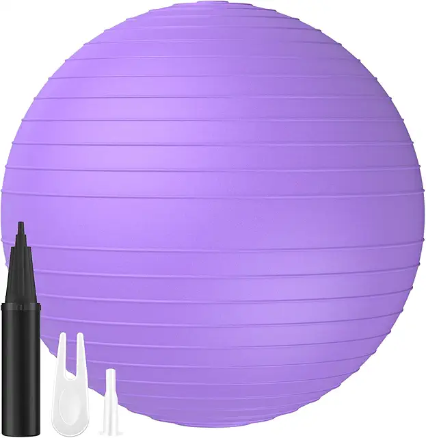 GLOSKIN Gymnastikball 65cm - Yoga Ball für Fitness, Büro & Schwangerschaftstraining