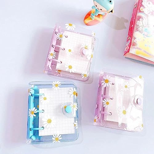 Miniatura 5 de Cuaderno de papelería Kawaii Carpeta de anillo diario de 3 agujeros mini hoja suelta conjunto rosa