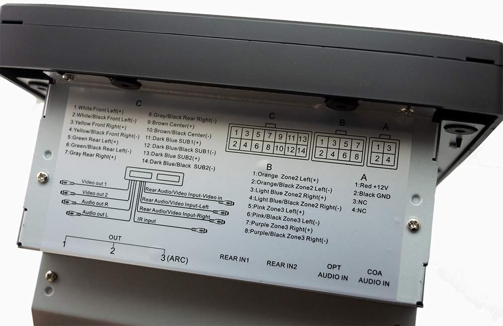 Detailed wiring diagram for the iRV66 unit, showing connections for power, ground, speakers, and audio/video inputs/outputs.