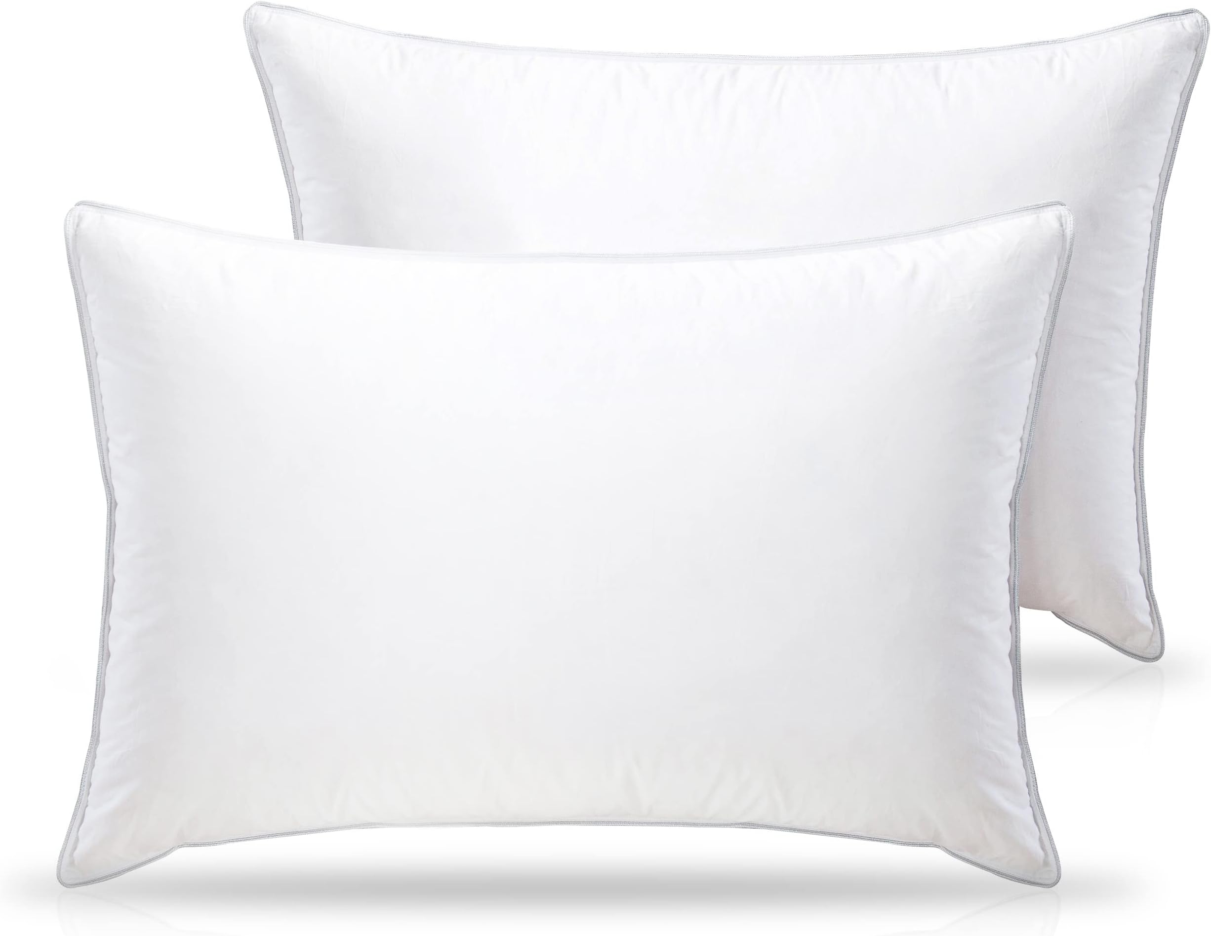 WENERSIPremium Feather Down Pillows with Feather Blended (2-Pack, Queen Soft) 100% Cotton Shell with Ultra Fresh TreatmentOEKO-TEX STANDARD 100