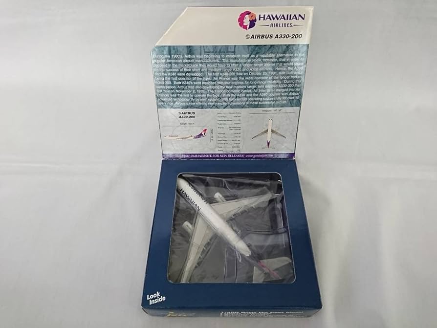 Gemini Jetsハワイアン航空 A330-200 N380HA 1/400 Gemini Jets Diecast model Hawaiian Airlines A330-200 New