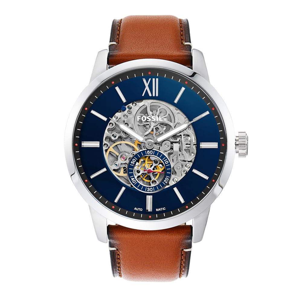 Fossil Townsman Watch for Men, Automatic Three Hand Movement with Stainless Steel or Leather Strap