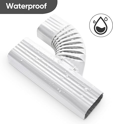 Miniatura 7 de VYH Downspout Gutter Y Conector Izquierdo 2x3 Vertical Alto Brillo Blanco