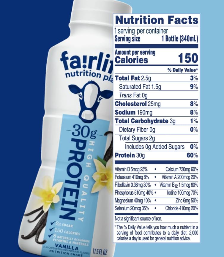 Image of Fairlife Protein Shakes | VARIETY PACK OF 12 (30g Protein, 11.5 fl oz Each) | High Protein Chocolate & Vanilla Shakes | Exclusive Bulk Pack Packaged by Nuvero.Homz