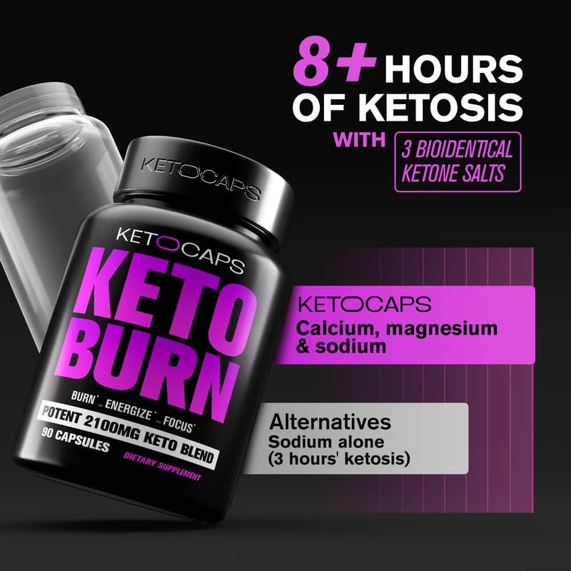 Keto Pills - 3X Dose (60 Capsules) Advanced Keto Burn Diet Pills - Best Exogenous Ketones - Max Strength Formula